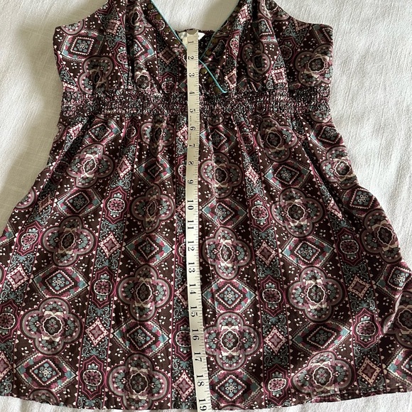 Maurices Studded Smocked Babydoll Tank & Shop The Mint Button Front Tank Size L - Picture 3 of 13